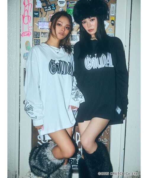 GALFY | GYDA×GALFY original cross long Tシャツ - Buyee, an Online