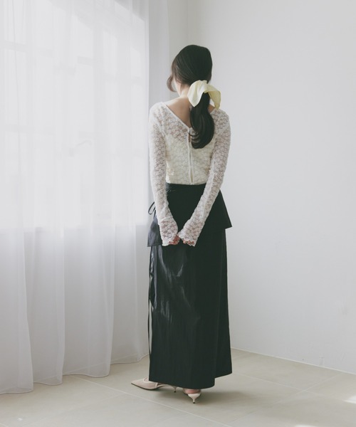 FREESIA BY ANDME | 前後2wayフラワーレースチュールシアートップス