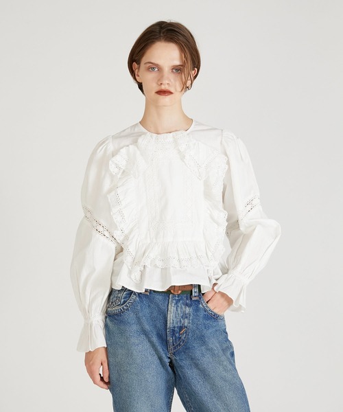 crinkle crinkle crinkle ピローケースブラウス　ホワイト CRINKLE CRINKLE CRINKLE | 【crinkle crinkle crinkle】pillow case