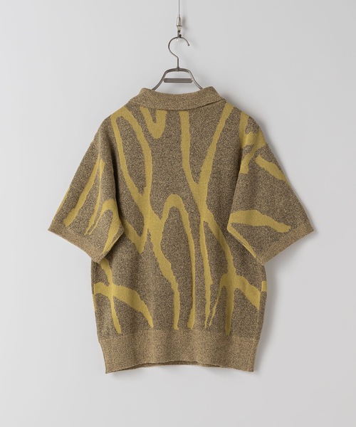 マーブルスキッパーニットポロシャツ XS グリーン CasperJohn