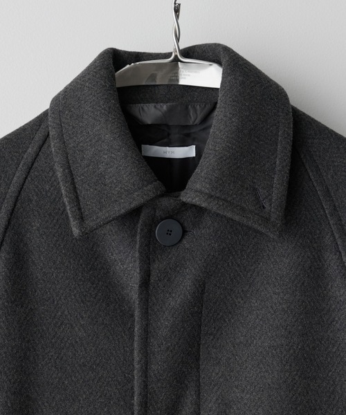 WYM LIDNM | WOOLY HERRINGBONE BALMACAAN COAT - Buyee, an Online