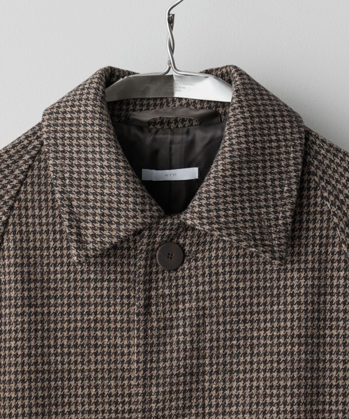WYM LIDNM | WOOLY HERRINGBONE BALMACAAN COAT - Buyee, an Online
