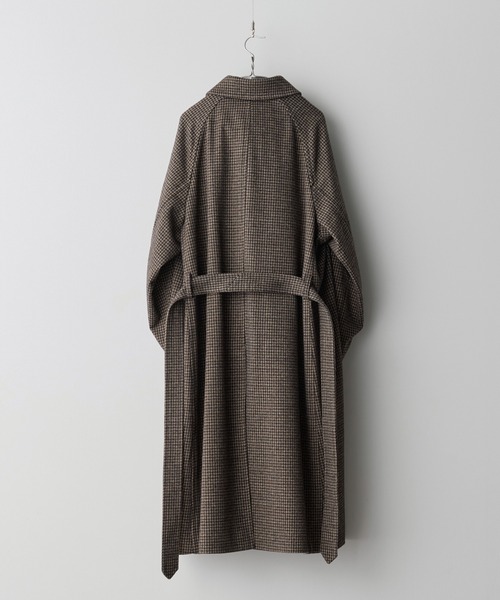 WYM LIDNM | WOOLY HERRINGBONE BALMACAAN COAT - Buyee, an Online
