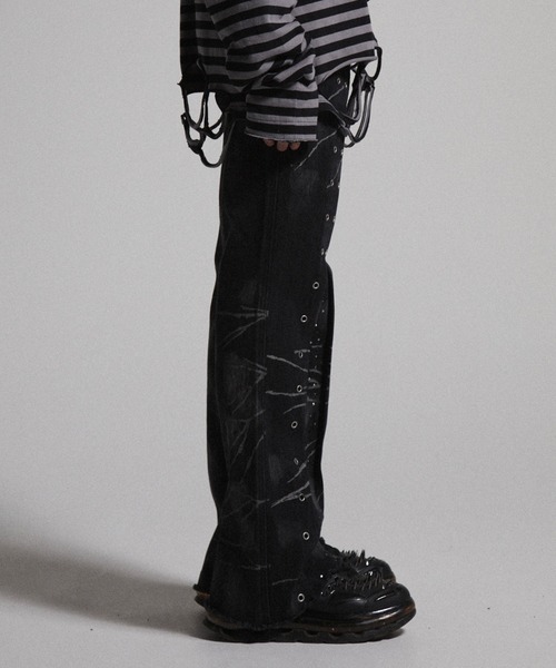 Buggy Denim Pants - Shop on Pinterest 【GRANCY】Rifted Slash Buggy 