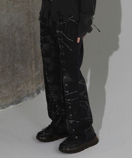 GRANCY | 【GRANCY】Crazy Design Skinny Flare Denim Pants