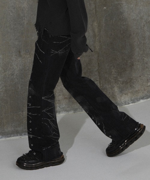 GRANCY | 【GRANCY】Crazy Design Skinny Flare Denim Pants