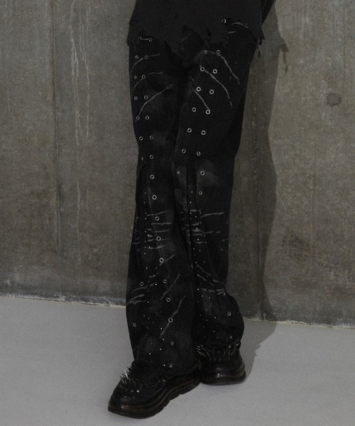 GRANCY | 【GRANCY】Crazy Design Skinny Flare Denim Pants