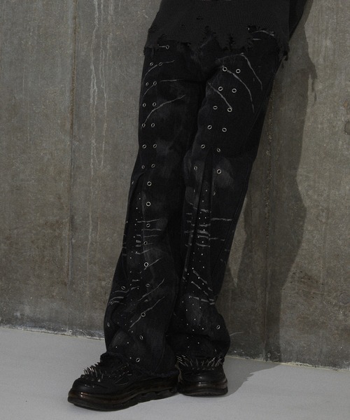 GRANCY | 【GRANCY】Crazy Design Skinny Flare Denim Pants