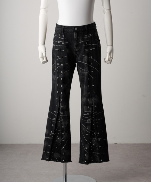 GRANCY | 【GRANCY】Crazy Design Skinny Flare Denim Pants