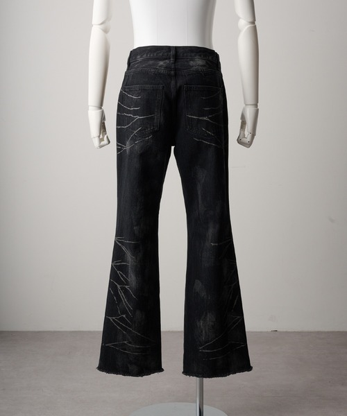GRANCY | 【GRANCY】Crazy Design Skinny Flare Denim Pants