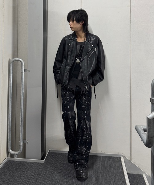 GRANCY | 【GRANCY】Crazy Design Skinny Flare Denim Pants