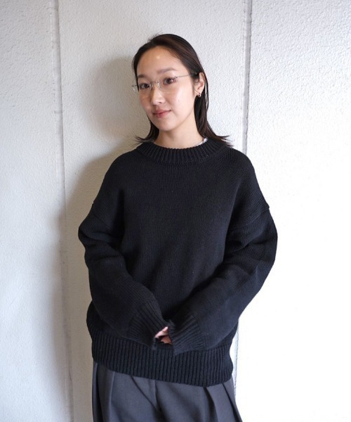 todayful Roundhem Linen Knit ブラック TODAYFUL | Roundhem Linen Knit - Buyee, an Online Proxy Shopping