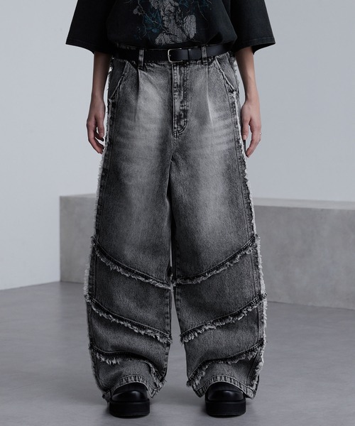 CUSSIL | 【cussil/クシル】【12oz】 ルーズシルエットフリンジサイド 