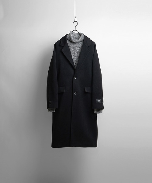 ルーズシルエット British check ベーシックチェスターコート CONFIRM | AW ルーズシルエット Plain / British check
