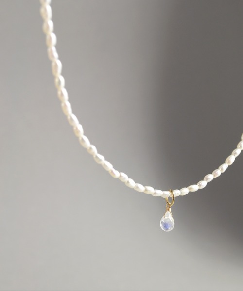 anq. K10　パールOneStoneピアス　淡水パール フック　グレー anq.】K10・ グレーパールOneStoneピアス | KU-CROISSANT 公式オ