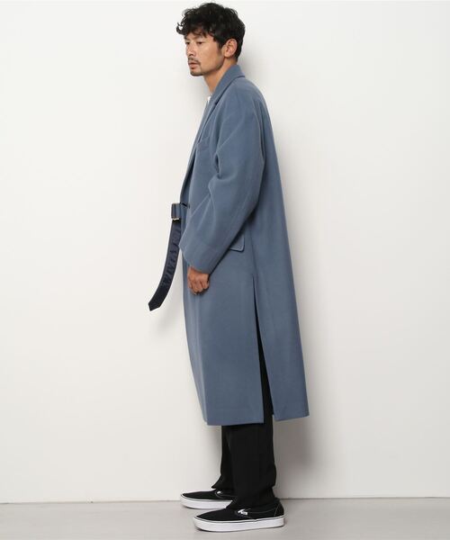 【値下げしました】CULLNI チェスターコート CULLNI チェスターコート コート Chambray Gabardine Tie Locken Long