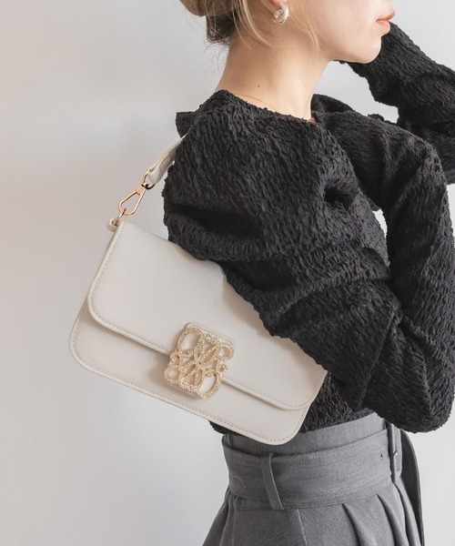 RANDA | モノグラムビジューマルチWAYレクタングルバッグ