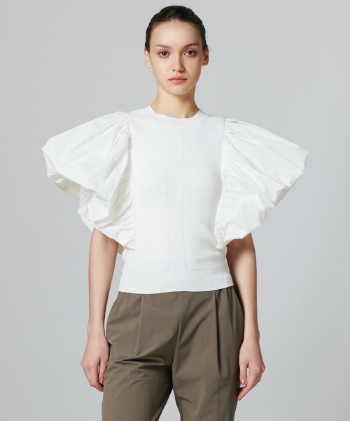 Sov. / レーヨンナイロンダルケーブルニットジャケット Sov. / レーヨンナイロンダルケーブルニットジャケット TOPS