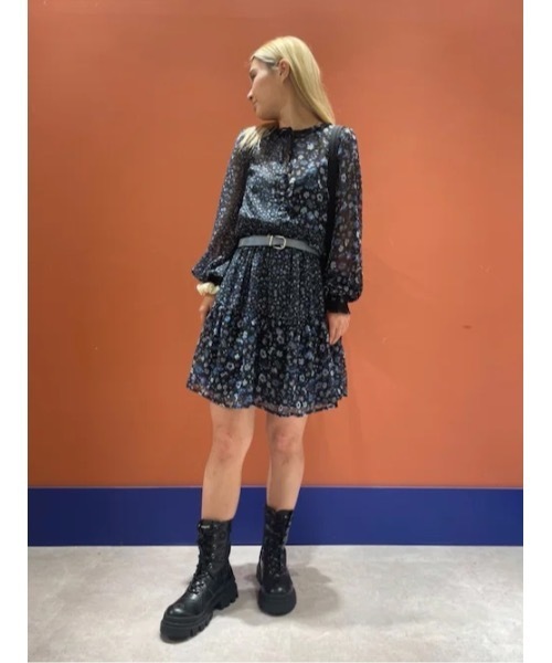 Desigual レイヤードショートワンピース（ブルー) デシグアル Desigual M. Christian Lacroix レイヤード ショート