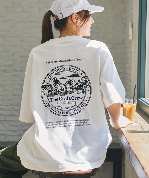 tシャツ 「ADAMPATEK/アダムパテック」distortion short sleeve T/エフェクタープリント半袖T レディース ADAM PATEK tシャツ ADAMPATEK/distortion short sleeve T