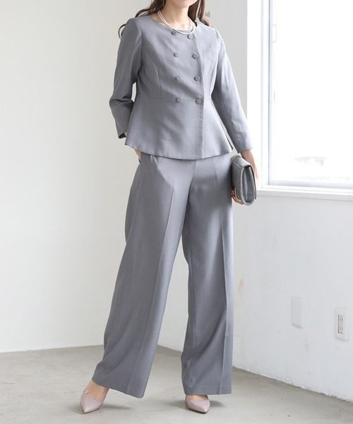 DRESS LABフォーマルスーツセットアップペプラムトップス&パンツ2点セット DRESS LAB セットアップ 「セレモニースーツセットアップ/手洗い