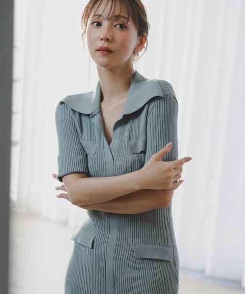 SNIDEL | スキッパーニットワンピース - Buyee, an Online Proxy
