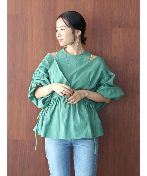 LILYBROWN ドロストスリーブシャツロンパース LILY BROWN バルーン