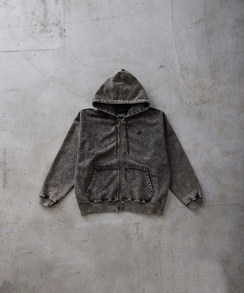 うの様CLEL ヘビーウェイト ロゴ刺繍フルジップパーカー CLEL】Heavy Weight Logo Embroidered Full-Zip Hoodie
