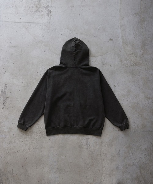 CLEL | 【CLEL】Heavy Weight Logo Embroidered Full-Zip Hoodie