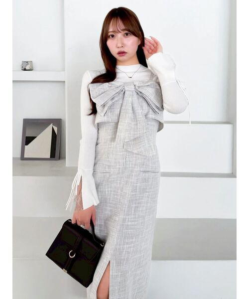 DAZZLIN | リボンデザインIラインワンピース - Buyee, an Online Proxy