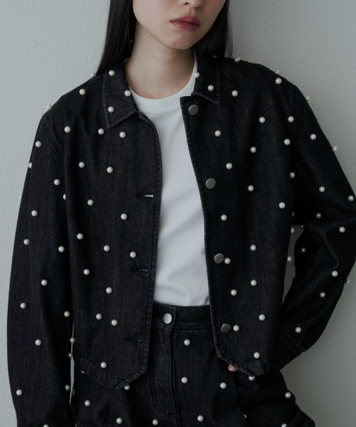 perna パールデニムブルゾン パールデニムブルゾン（デニムジャケット）｜PERNA（ペルナ）の