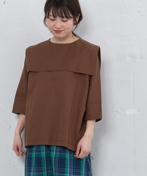プードゥドゥ POU DOU DOU セーラーカラーブラウス （ブラウン） POU DOU DOU | セーラーカラーブラウス - Buyee日本代购服务