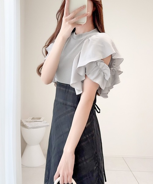My shawty⭐︎ shiny frill dress green MY SHAWTY | shiny frill dress - Buyee, an Online Proxy