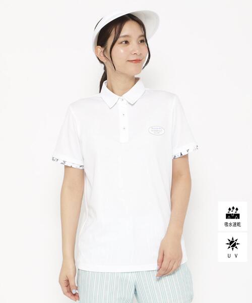 ADABAT | UVカット/吸水速乾 クールコアロゴチェックポロシャツ