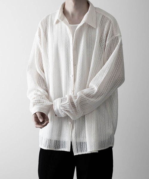 OHGA◆24SS/PUFF LACEブラウス/FREE/ポリエステル/WHT/OHGA-1122 LACE | OHGA