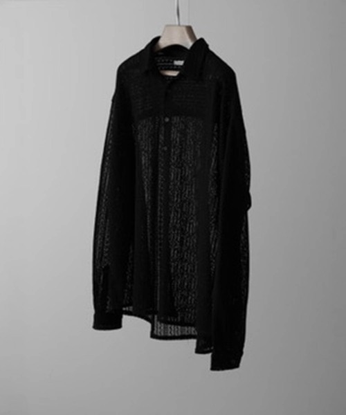 RUUBON | 【RUUBON】jacquard lace sheer shirt / ジャガード