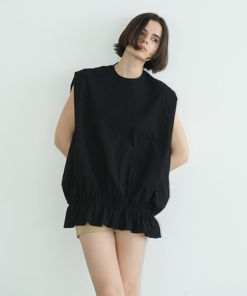 GATHER TIGHT CUT TOP 完売ブラック（セール】GATHER TIGHT CUT