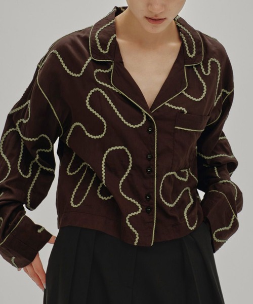 todayful エンブロイダリーパジャマシャツ TODAYFUL/トゥデイフル】Embroidery Pajamas Shirts/エンブロイ