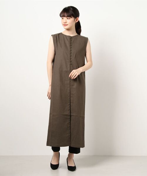 Buyee Donoban リネンライク ジレワンピース 일본 상점 온라인 대리 쇼핑 Zozotown 제품을 전 세계적으로 배송해드립니다