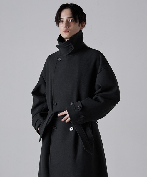 CLEL ブラック ダブルチェスターコート Mサイズ CLEL ブラック ダブルチェスターコート Mサイズ - ジャケット