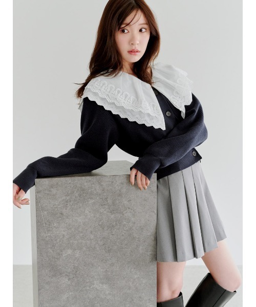 SNIDEL ビジュー衿スウェット 25AW SNIDEL ビジュー衿スウェット