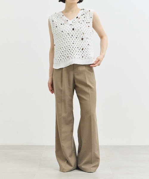 【専用】【新品】AKIRANAKA Gerda glass beads&ores AKIRANAKA/アキラナカ】別注 Gerda glass beads&ores knit BK