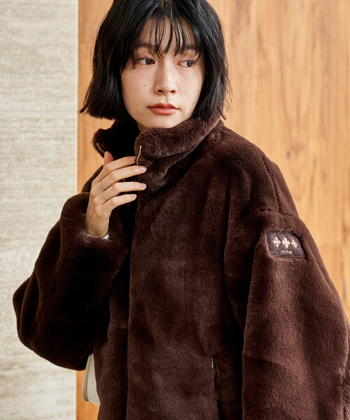 HELLAM | レザーカラーシャギーコート - Buyee, an Online Proxy