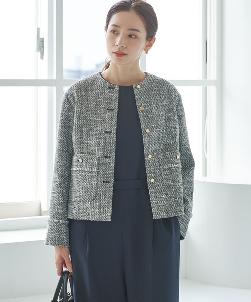 URBAN RESEARCH | ノーカラーツイードジャケット - Buyee, an Online
