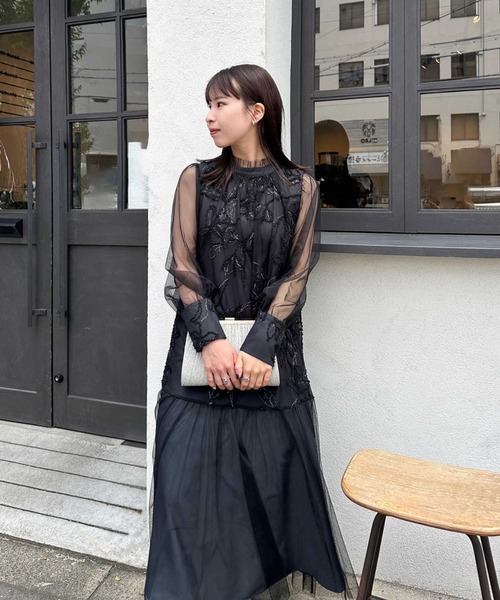 DORRY DOLL | フェザーフラワーチュールドレス 結婚式お呼ばれ