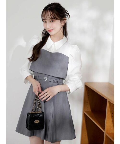 DAZZLIN | 2WAYボウタイレイヤードミニワンピース - Buyee, an Online