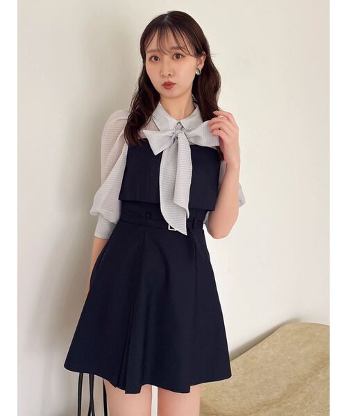 DAZZLIN | 2WAYボウタイレイヤードミニワンピース - Buyee, an Online