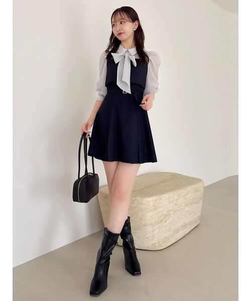 DAZZLIN | 2WAYボウタイレイヤードミニワンピース - Buyee, an Online
