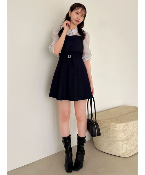 DAZZLIN | 2WAYボウタイレイヤードミニワンピース - Buyee, an Online
