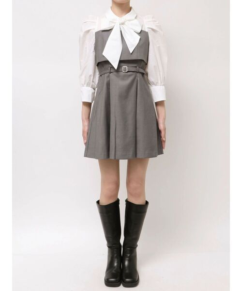 dazzlin 2wayボウタイレイヤードミニワンピース DAZZLIN | 2WAYボウタイレイヤードミニワンピース - Buyee, an Online